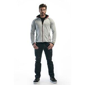 Blåkläder 4965 Grey Knit Jacket – Size Large – NWT Heavy-Duty Workwear Sweater